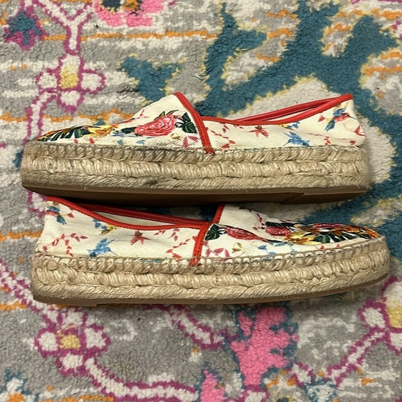 Johnny Was Floral Embroidered Andra Platform Espadrille Slide On Flat Size 8 - Picture 6 of 13